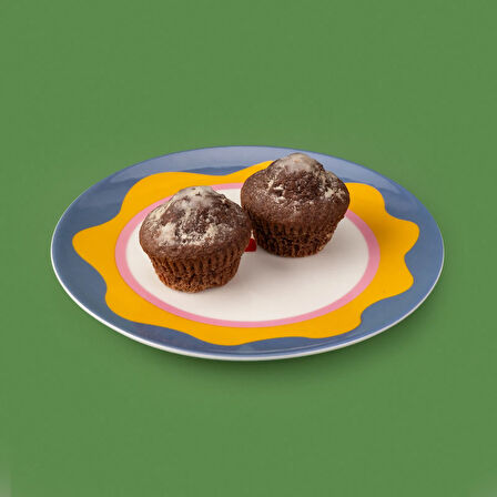 Kitchen Granny Tatlı Tabağı - Mavi / Sarı - 19 cm