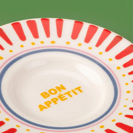 Kitchen Bon Appetit Çay Tabağı - Renkli - 13 cm