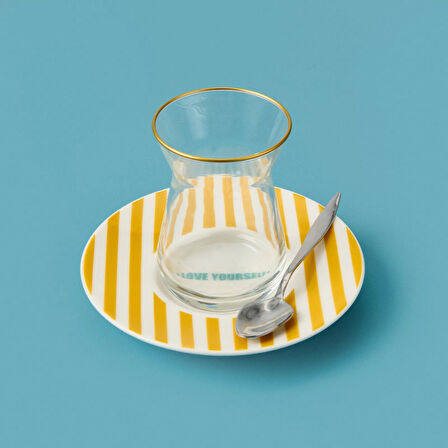 Kitchen Love Yourself Çay Tabağı - Sarı - 13 cm