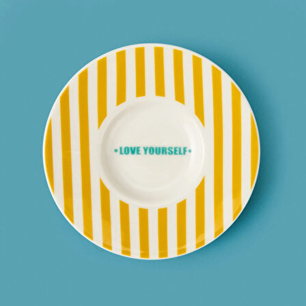 Kitchen Love Yourself Çay Tabağı - Sarı - 13 cm