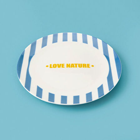 Kitchen Love Nature Tatlı Tabağı - Mavi - 19 cm