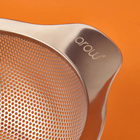 Metal Süzgeç - Gri / Siyah - 16 cm