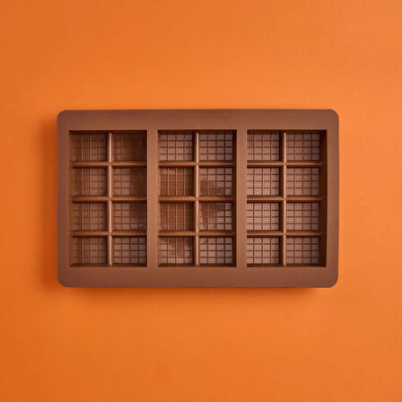 3'lü Dubai Çikolatası Kalıbı - Kahverengi