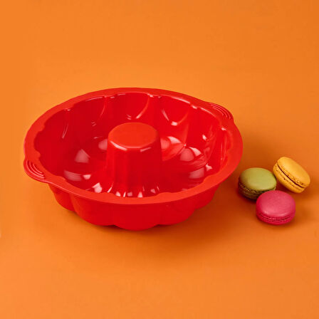 Klasik Kek Kalıbı - Kırmızı - 25 cm