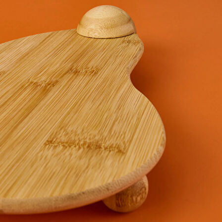 Bambu Oval Sunumluk - Açık Kahverengi - 33 cm