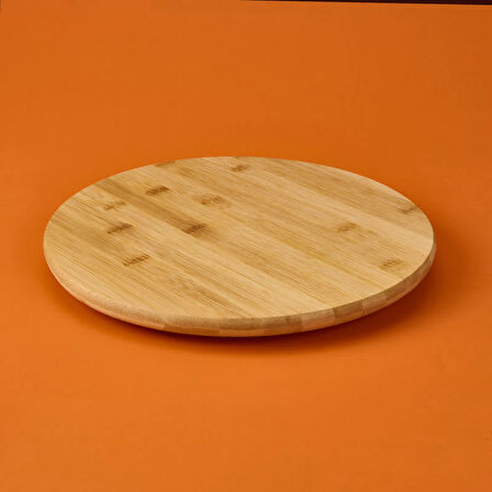 Bambu Döner Sunumluk - Açık Kahverengi - 31 cm