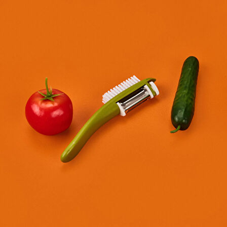 Fırçalı Soyacak - Yeşil - 10 cm