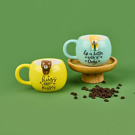 3 Boyutlu Sarkan Hayvan Figürlü Kupa - Asorti - 420 ml