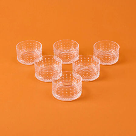 Branda 6'lı Kase - Şeffaf - 220 ml