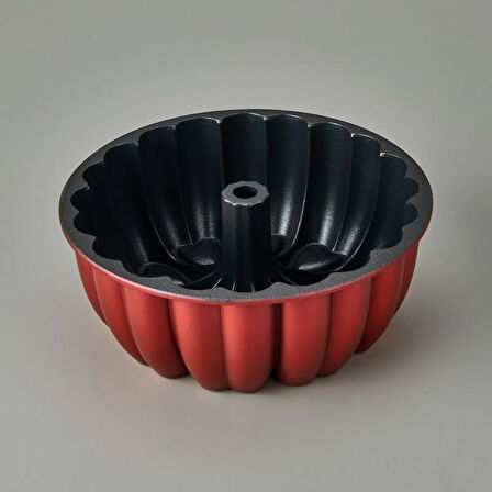 Ametist Kalpli Kek Kalıbı - Kırmızı - 26 cm