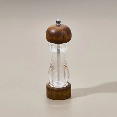 Karabiber Değirmeni - Şeffaf / Kahverengi - 19 cm