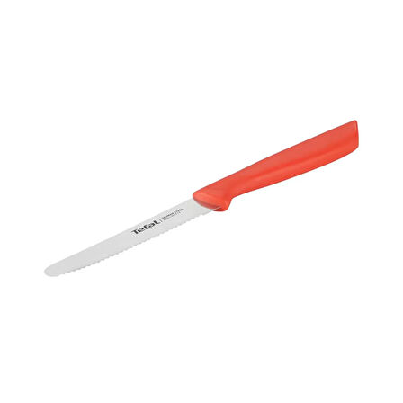 Tırtıklı Çok Amaçlı Bıçak - Kırmızı / Gri - 10 cm