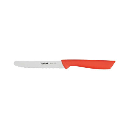 Tırtıklı Çok Amaçlı Bıçak - Kırmızı / Gri - 10 cm