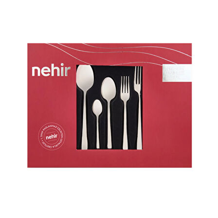 Sultan Sade 30 Parça Çatal Kaşık Seti - Gri