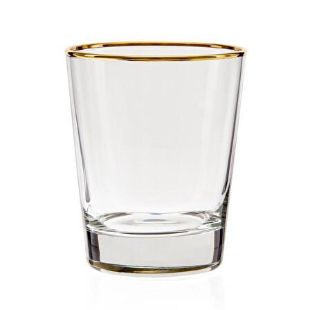 Pure Altın Yaldızlı 4'lü Su Bardağı Seti - 270 ml