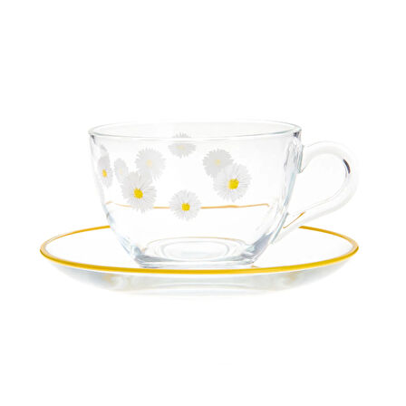 Fiona 4 Parça Çay Fincan Seti - Şeffaf - 238 ml