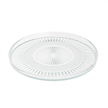 Elena Cam Tabak - Şeffaf - 19 cm