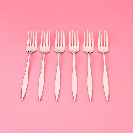 Monaco 6'lı Tatlı Çatalı - Inox