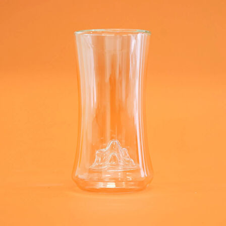 Çift Cidarlı Figürlü Meşrubat Bardağı - Şeffaf - 300 ml