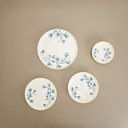 Anemon 24 Parça Porselen Yemek Takımı - Renkli