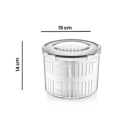 Fresh Box Süzgeçli Saklama Kabı -2500 ml