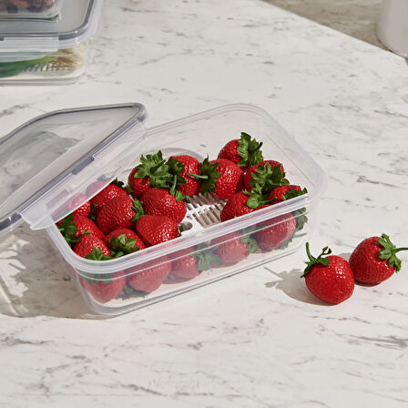 Fresh Box Dikdörtgen Bölmeli Saklama Kabı - 1,4 lt