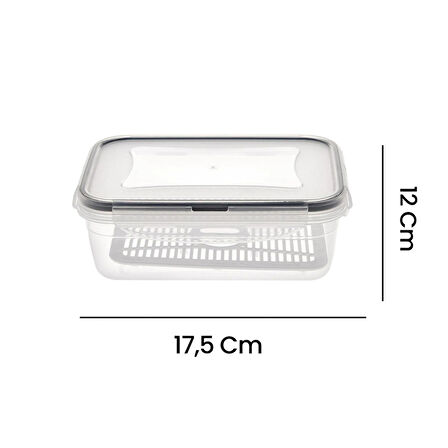 Fresh Box Dikdörtgen Bölmeli Saklama Kabı - 800 ml