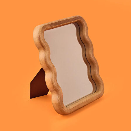 Bath Wavy Ayna - Kahverengi - 22,5 cm