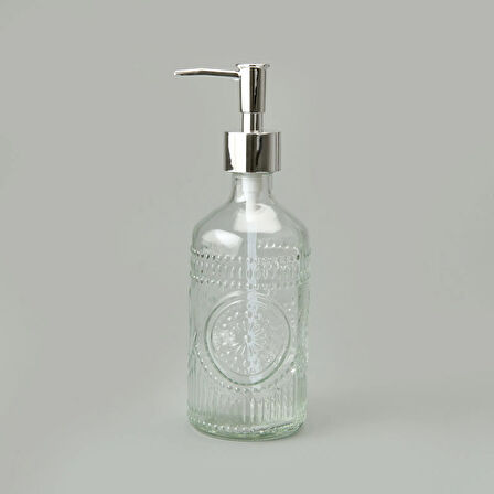 Bath 3'lü Cam Banyo Sıvı Sabunluk Seti - Şeffaf