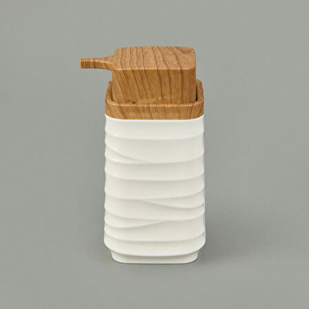 Bath Luna 2'li Sıvı Sabunluk ve Diş Fırçalık Seti - Beyaz