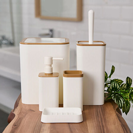 Bath Mina Due 5'li Banyo Seti - Beyaz