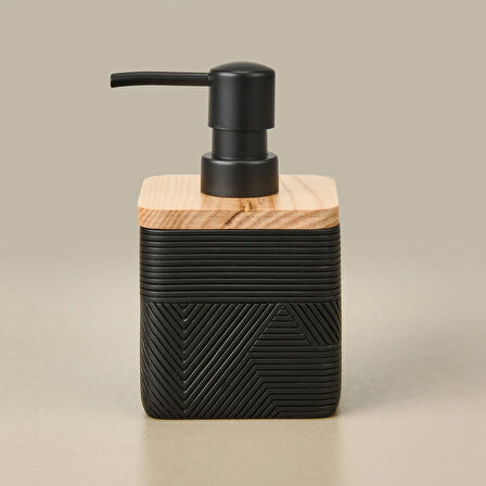 Bath Madera 2'li Banyo Sıvı Sabunluk Seti - Siyah