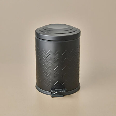 Bath Desenli 2'li Banyo Seti - Siyah