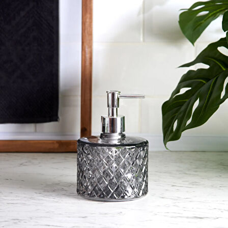 Design Kristal Cam Sıvı Sabunluk - Füme