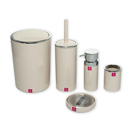 Lenox 5'li Banyo Aksesuar Seti - Bej