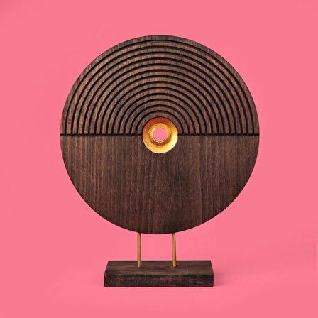 Deco Masif Ahşap Etnik Dekor - Kahverengi - 40 cm