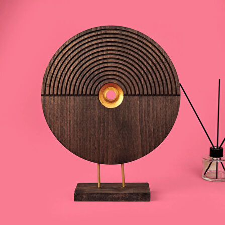 Deco Masif Ahşap Etnik Dekor - Kahverengi - 40 cm