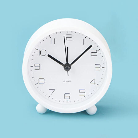 Kronos Masa Saati - Beyaz - 9x4 cm