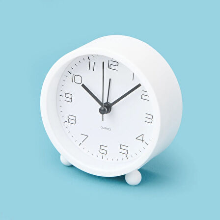 Kronos Masa Saati - Beyaz - 9x4 cm