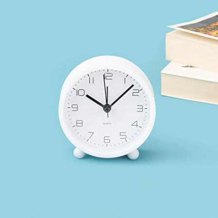 Kronos Masa Saati - Beyaz - 9x4 cm