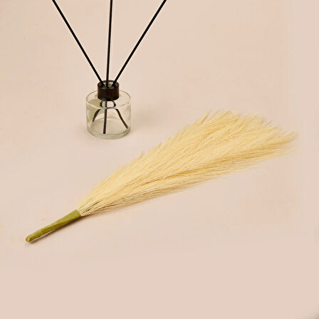 Dekoratif Tüy - Sarı - 44 cm