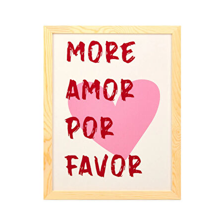 Deco Bold Hearts Duvar Panosu - Kırmızı / Pembe - 30x40 cm