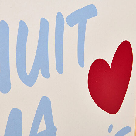 Deco Bold Hearts Duvar Panosu - Mavi - 40x60 cm