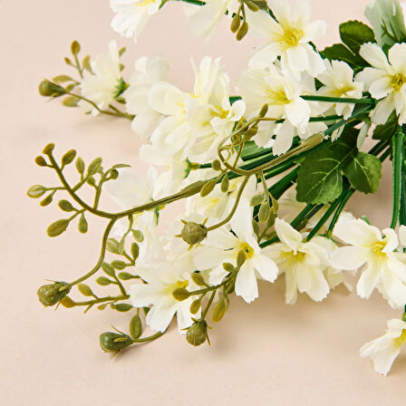 Dekoratif Yapay Papatya - Beyaz - 34 cm