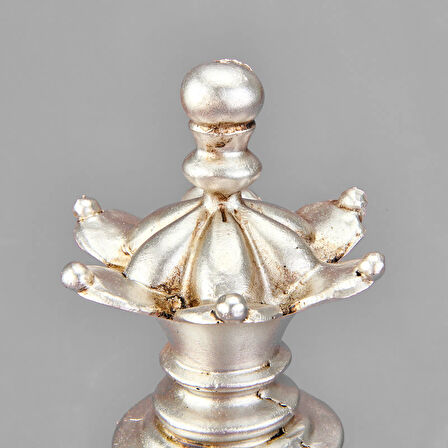 Deco Vezir Dekor - Gümüş - 38 cm