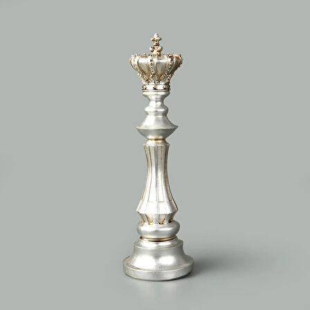 Deco Şah Dekor - Gümüş - 40 cm