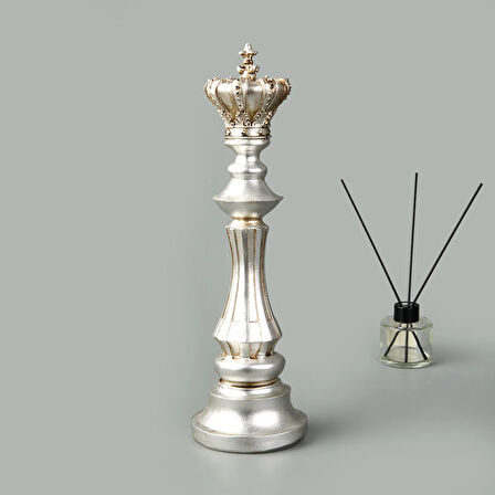 Deco Şah Dekor - Gümüş - 40 cm