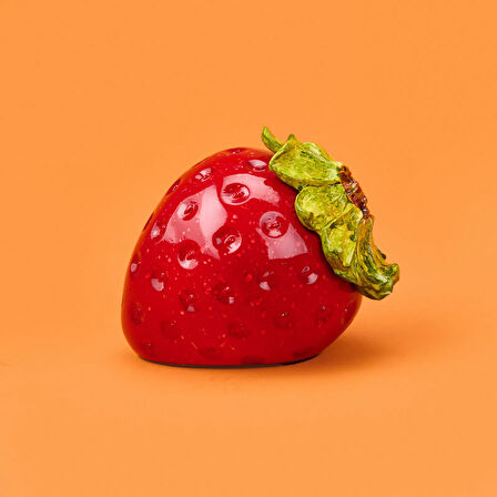 Deco Strawberry Dekor - Kırmızı - 10 cm