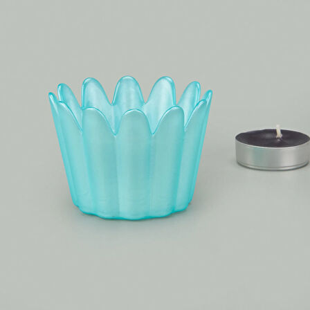 Deco Tulu Mumluk - Turkuaz - 9 cm