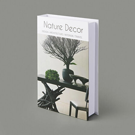 Deco Nature Decor Dekoratif Kutu - Beyaz / Siyah - 27 cm